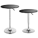 Costway Modern Round Bar Table Adjustable Bistro Pub Counter Wood Top Swivel Indoor (2)