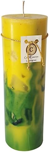 Handmade Scented Candle - Long Burning Pillar - Lemongrass (Large)
