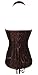 Zhitunemi Women's Steampunk Steel Boned Corset Bustier PU Leather Halter Cincher Shaper