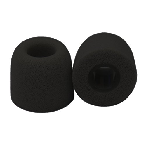 Veritas Memory Foam Earphone Tips Foam Tips (Fits 4mm-5.5mm Diameter Nozzle, Black, 4 Pairs, Medium)