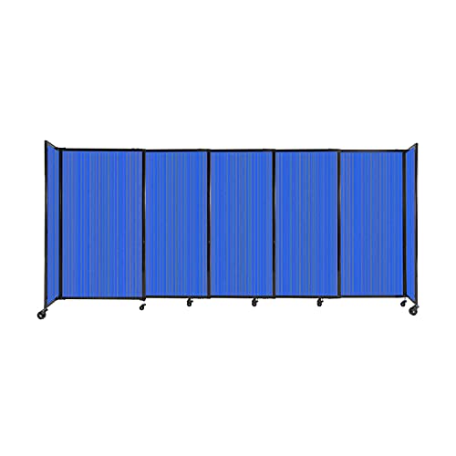 Versare Polycarbonate StraightWall Sliding Portable Partition Blue