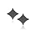 Bling Jewelry Black Color CZ Kite Micro Pave Mens Stud Earrings