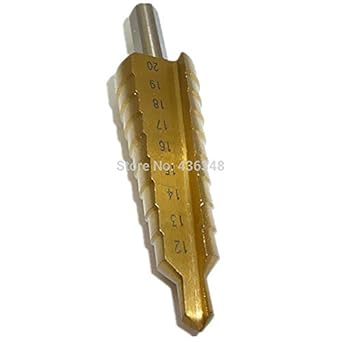 Generic 12mm-20mm Hss Multiple Hole 9 Sizes Step Drill Bit 9 Steps Steel Aluminum Cutting Pvc Wood Hole Drilling Titanium Cone Drill Bit