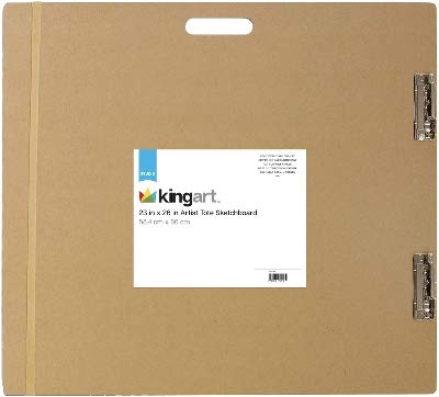 KINGART 205-12 Artist Case, Set of 12 Paint Brush Set, White/Black 12 Piece