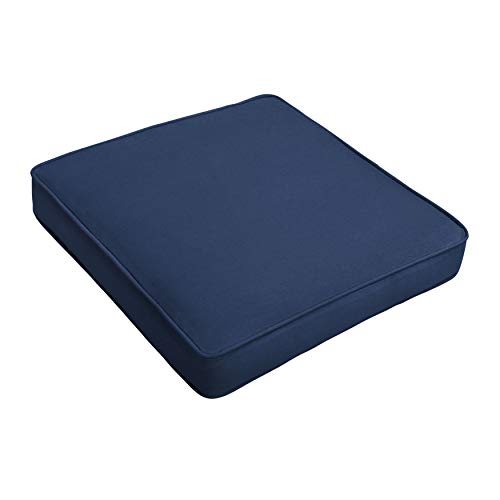 Sorra Home Sunbrella Square Corded Chair Cushion - Fade & Water Resistant, Outd…
