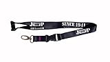 Jeep Lanyard Keychain Holder - Colors: Black, Pink - by Since 1941 (Black)