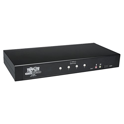 Tripp Lite 4-Port NIAP-Certified (EAL 2+) Secure DVI/USB Desktop KVM Switch wit…