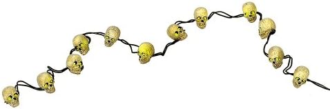 Department 56 Glowing String of Scary Lights Skeletons Halloween