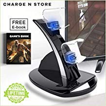 UPGRADED VERSION PS4 Controller Charger, Playstation 4/ PS4/ PS4 Pro/ PS4 Slim Controller Charger Charging Docking Station Stand.Dual USB Fast Charging Station & LED Indicator for Sony PS4 Controller