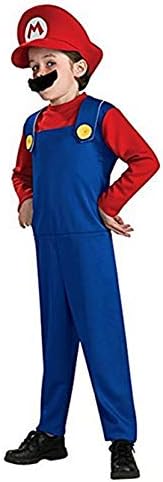 Super Mario Costume Luigi Brothers Deluxe Kids Cosplay Mens Adult Dress Up Party Costume