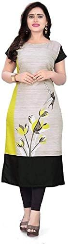 White Pari Woman's Straight Cut Crepe Kurti