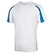 Just Cool Mens Contrast Cool Sports Plain T-Shirt (XL) (Charcoal/ Fire Red)