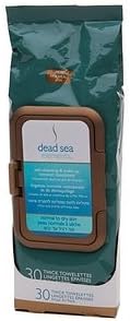 Dead Sea Elements Thick Towelettes, Normal to Dry Skin - 30 Ea, Pack of 2