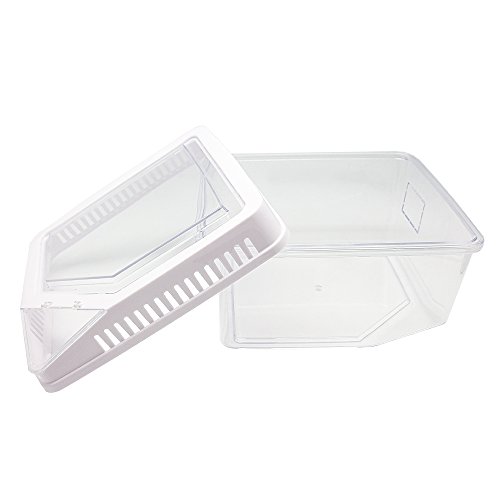 Senzeal Acrylic Reptile Terrarium Box Amphibian Transparent Breeding Box for Snake Lizard Turtle Spider Reptile Combination Terrarium White - Thumbnail 2