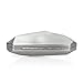 b.m.c BMC Womens Brilliant Silver Colored Alloy Metal Abstract Stone Cut Hardcase Fashion Clutch Shoulder Chain Handbag