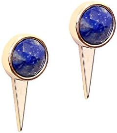 FIRE 3-WAY SPIKE EARRING JACKETS | Stud Earrings For Women | 24K Gold Round Gemstone Ear Studs | Convertible | Triangle Spike | Minimalist | Edgy | Unique Birthday Gifts For Women