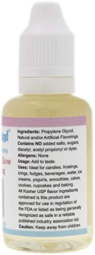 Hobbyland Candy Flavors (Marshmallow Flavoring, 1 Fl Oz), Marshmallow Concentrated Flavor Drops