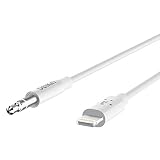 Belkin 3.5mm Audio Cable with Lightning Connector (6Ft Mfi-Certified Lightning to Aux Cable for iPhone 11, Pro, Max, XS, Max, XR, X, 8, Plus and More), White
