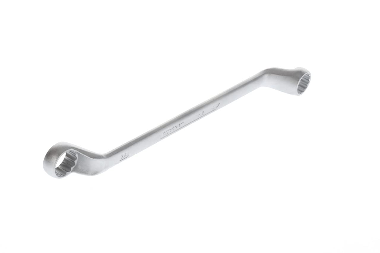 GEDORE Double-ended ring spanner, AF 21+24 mm, Offset, 5° angled, Slender, Bi-hex, UD profile, Spanner, 2 21X24