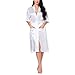 TECHSON Bridal Robe Long Satin with Gold Silk Kimono for Wedding Party Bath
