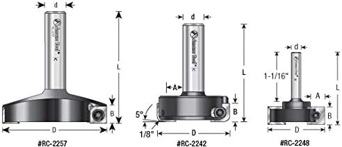 Amana Tool RC-2256 Mini Insert Spoilboard Surfacing Rabbeting Flycutter Slab Leveler & Surface Planer 1-1/2 D x 12mm (15/32) CH x 6mm SHK Router Bit - Image 3