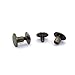 100 Pack Chicago Screws Solid Brass Accessories Nail Rivet Chicago Button for DIY Leather Decoration Round Head Stud Screw Anti-Silver