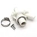 KIPA Water Valve Kit 385311641 For 300 310 320 Series Pedal Flush Sealand Marine Toilet, Fits for RV Camper Vacu-flush Durable Well-Sealed Plastic Toilet Water Valve Kit