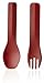 humangear GoBites Duo | Travel & Camping Utensils | Portable & Convertible Dining Ware | Multi-Functional Spork, Red