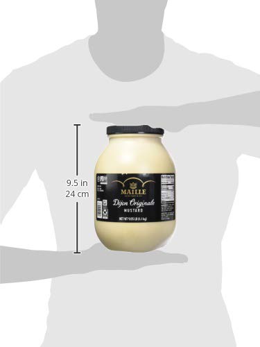 MAILLE DIJON ORIGINALE TRADITIONAL MUSTARD JAR, PREMIUM QUALITY, FOR MARINADES, SAUCE AND DRESSING, GLUTEN FREE, NON-GMO, 9.05 LBS