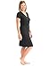 Kindred Bravely The Angelina Ultra Soft Maternity & Nursing Nightgown Dress (Black, Small)