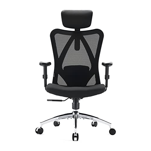 Chaise de Bureau, Siege de Bureau Ergonomique avec Support Lombaire et accoudoir réglable, Fauteuil de Bureau d'une capacité maximale de 150 kg