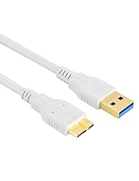 Getwow (TM), cable de sincronización de datos y de carga rápida USB 3.0, largo de 5 pies para Samsung Galaxy S5 y Note 3