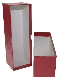 Red Guardhouse Single Row Crown Coin Box 8.25x2.87 Lid Open