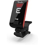 Fender Original Clip-On Tuner for Electric Guitar, Bass Guitar, Mandolin, Ukulele, Violin, and Banjo - Fiesta Red