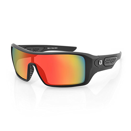 4003383 Bobster Paragon Sunglasses-Matte black/Red Mirror Lenses