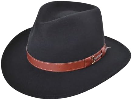 Borsalino Classico Fur Felt Fedora (55) Brown at Amazon Men's
