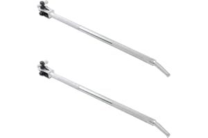 Mytee Products 2 Pack 39.5" Standard Ratcheting Winch Bar for Flatbed Trailer - Chrome Carbon-Steel Ratchet Winch Bar with Non-Slip Handle & Slip Resistant Tip for Secure Operation