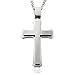 Stainless Steel Cross Necklace for Men – 24 In. Chain, Lobster Clasp, Cross Pendant, Black Gift Box – Quality Gifts, Everyday Collections by Blackbox Jewelry, 1.9x1.2x0.2 In.