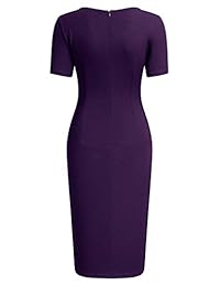 AISIZE Vestido de cóctel de manga corta con volantes, estilo vintage, años 50, para mujer