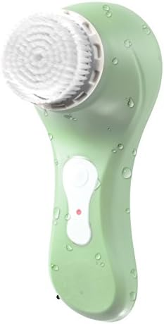 Liberex Vibrating Facial Cleansing Brush - Electric Rechargeable Waterproof Face Cleanser Exfoliator, with 3 Cleaner Heads, 2 Cleaning Modes, Wireless Charging Base