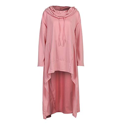 Dressin_Women's Long Sleeve Clearance Fashion Loose Long Hooded Tops Sweatshirt Asymmetric Blouse