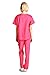 Dagacci Medical Uniform Womens and Mens Scrub Set Unisex Medical Scrub Shirt Top and Pant, Hot Pink, Medium, Short Sleeve
