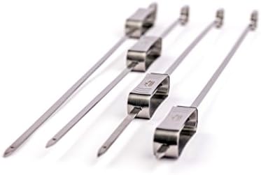 Gizzo Grill - Easy Slide Barbecue Skewers 4 Piece 17inch Stainless Steel Set
