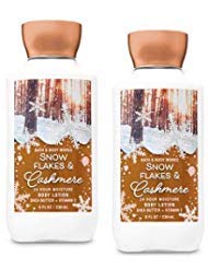 Bath and Body Works 2 Pack Snowflakes & Cashmere Super Smooth Body Lotion 8 Oz