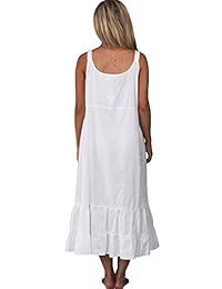 Camisón sin mangas victoriano (100% algodón, 7 tamaños)