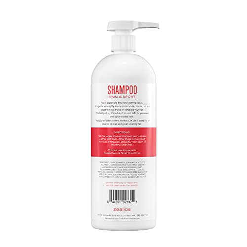 Zealios Swim & Sports Shampoo Remove Chlorine & Salt Water, Perfect