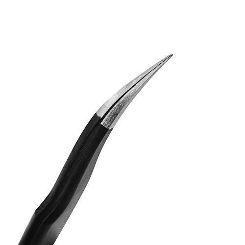 LASHVIEW Vetus Anti-static ESD Curved Pointed Perfect Craft Fine Angled Removal Stainless Steel Tip Curved Tweezers For Profissional Grafting False Eyelash Extension Nail Art Electionics Medical - Thumbnail 4