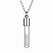 Luminous Pendant Necklace,Haluoo Creative Glow in The Dark Transparent Glass Bottle Pendant Necklace Silver Long Sweater Chain Necklace for Women Teen Girls Kids Toy Jewelry Gifts (Transparent)thumb 1