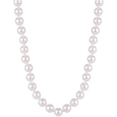 Classic Real Pearl Necklace for Women | 7-8mm Natural Freshwater Pearl Beaded Necklace for Women, Pearl Strand Length 18" Pearl Necklace