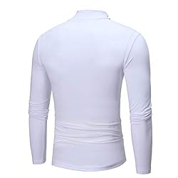 Mens Half Turtleneck Long Sleeve Pullover Basic